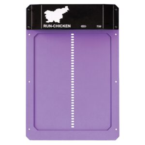 RUN-CHICKEN automatic coop door model T50 in lavender (purple) color
