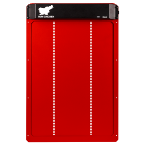 RUN-CHICKEN automatic coop door model Giant in red color