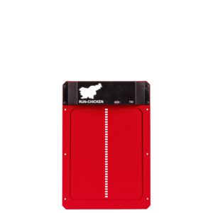 RUN-CHICKEN automatic coop door model T50 in red color